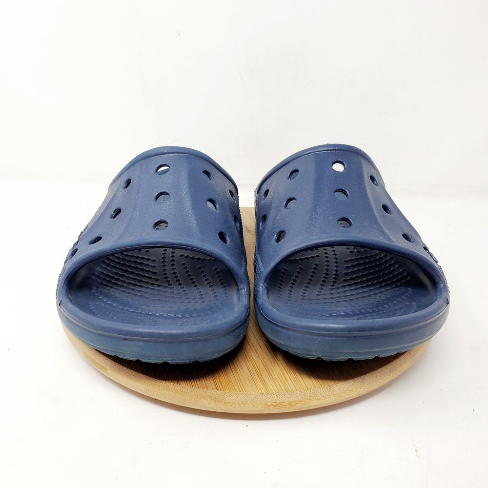 Crocs Baya‎ Slide Sandals Womens 9 Blue Slip On Shoes Pool Beach - Picture 3 of 12
